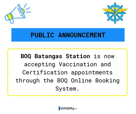 boq batangas online appointment|Batangas Station .